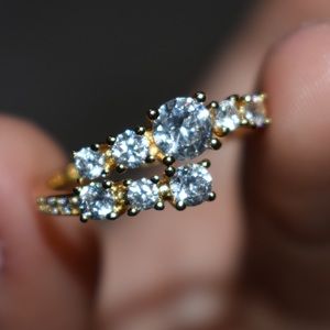 Gold Plated Diamond Ring